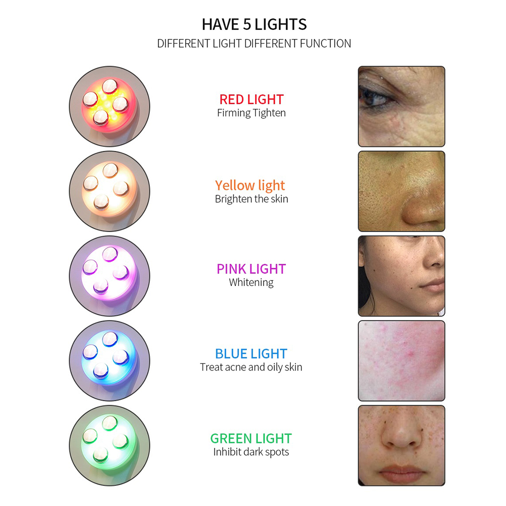 5 In 1 Home Facial Beauty Devi - Galvanic Skin Sensor 评论和价格