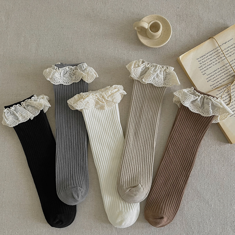 Ruffle Baby Girls Knee High So - Baby Sock Oximeter 评论和价格