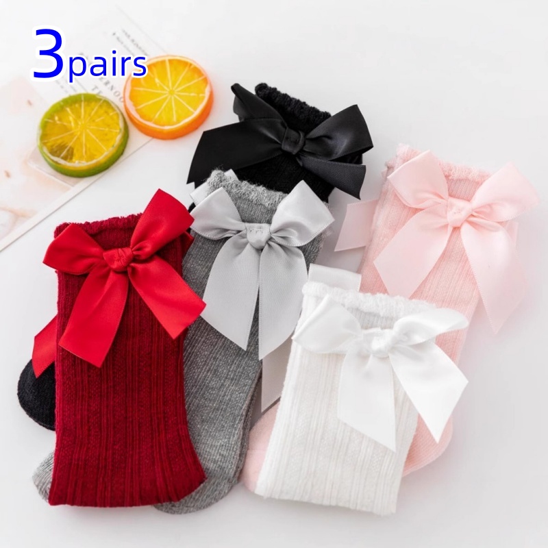 3Pairs/set Baby Girls Socks Bi - Baby Sock Oximeter 评论和价格