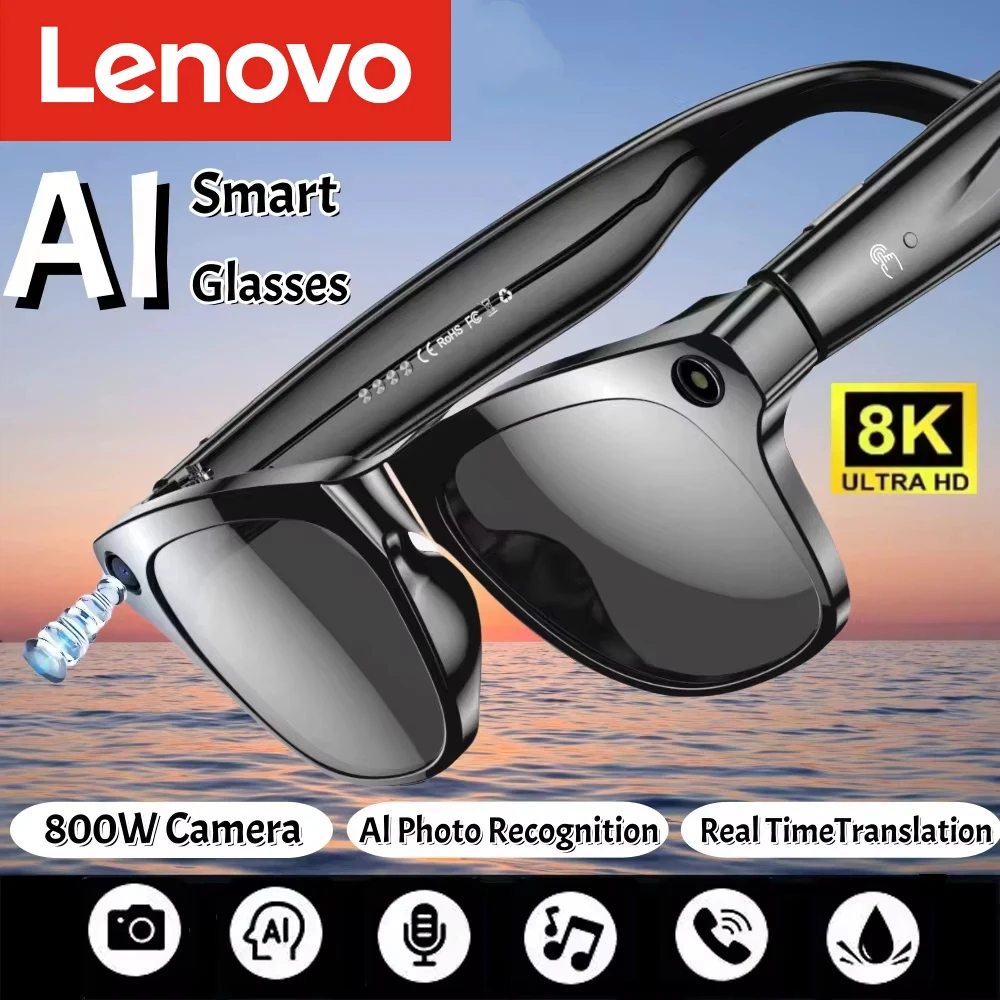 Lenovo AI Smart Glasses 8K HD  - Smart Glasses Lens 评论和价格