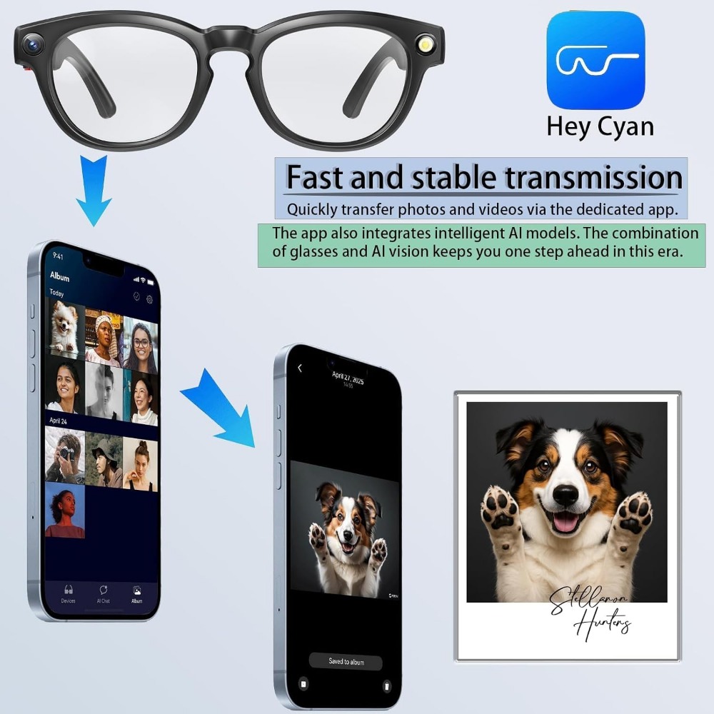 Smart Glasses: 4K Camera, Blue - Smart Glasses Lens 评论和价格