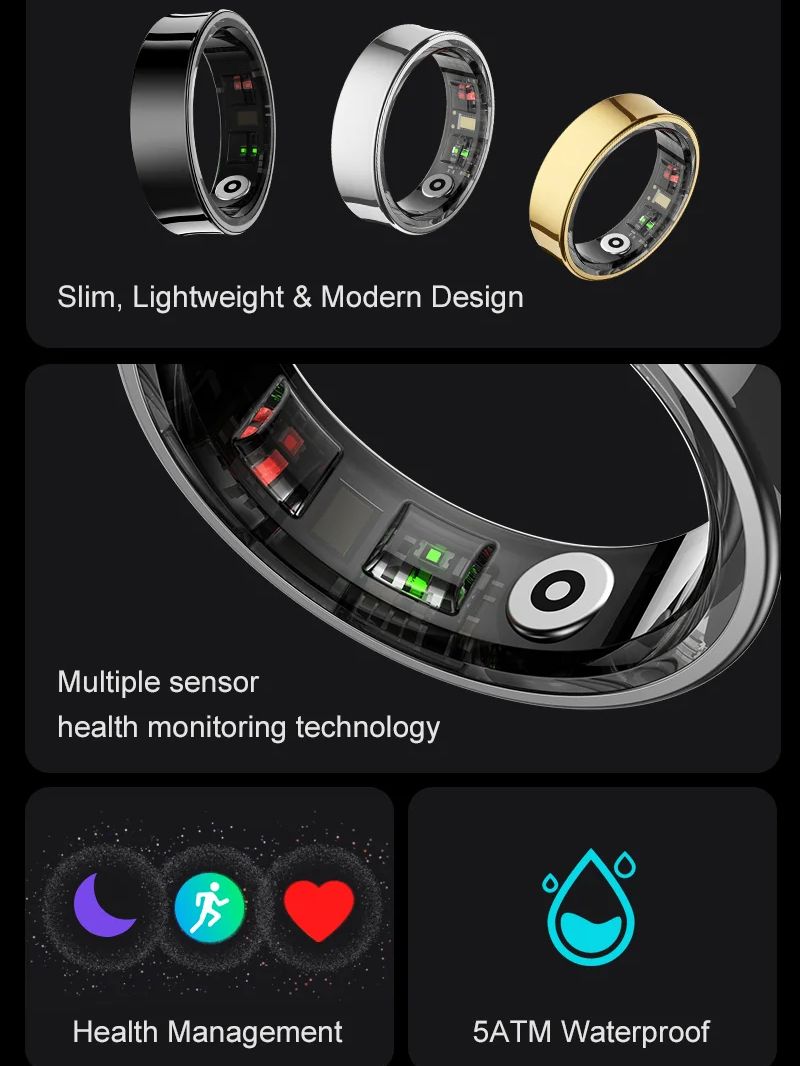 New Smart Ring R09 Health Moni - Temperature Ring Skin 评论和价格